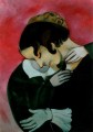 Amantes en rosa contemporáneo Marc Chagall